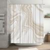 Luxury Marble Shower Curtain Set with Gold Glitter Spots Perfect for Bathroom Decor (#2078534961)