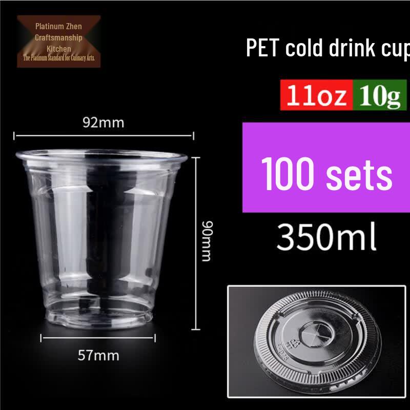 Disposable Clear Plastic Cold Drink Cups with Lids