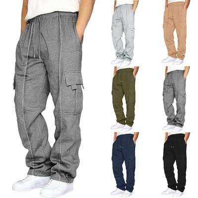 Sweatpants For Men,Mens Cargo Pants Outdoor Athletic  Pant Hiking Classic Fit Jogger Sweatpants Multi Pockets