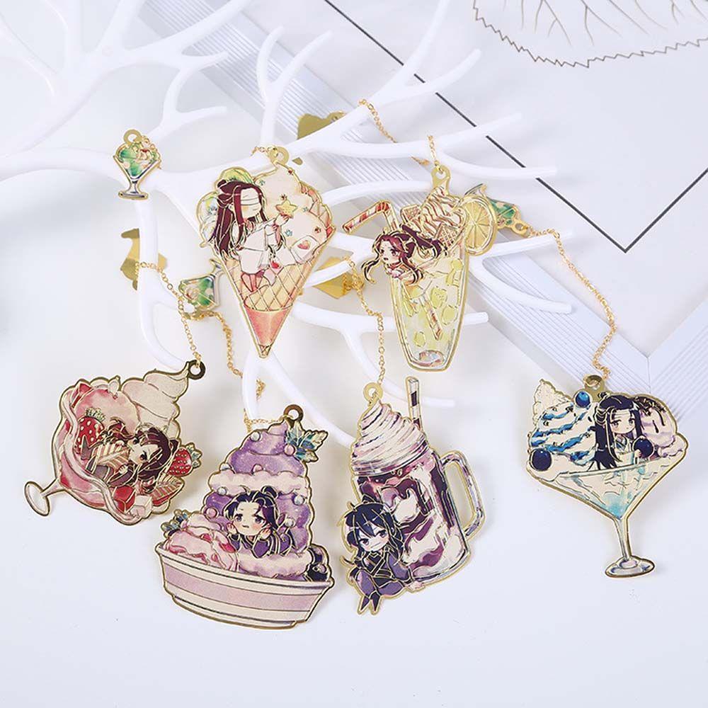 School Supply Pendant Metal Book Markers Pagination Mark Mo Dao Zu Shi Bookmark Hollow Bookmark