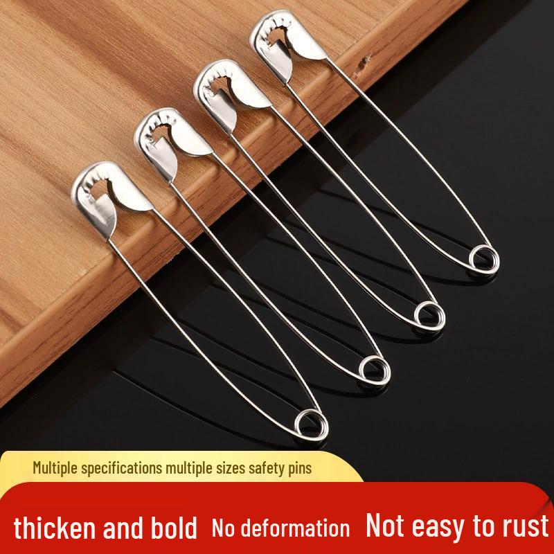 Old-Fashioned Large Safety Brooch Pins: Sturdy, Thickened Design for Securing Clothes