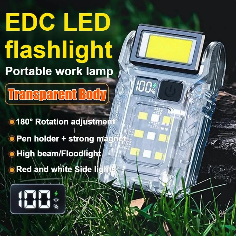 LED Hat Clip Light Rotatable Portable USB Rechargeable Mini Flashlight Lightweight Outdoor Fishing Riding Camping Headlight