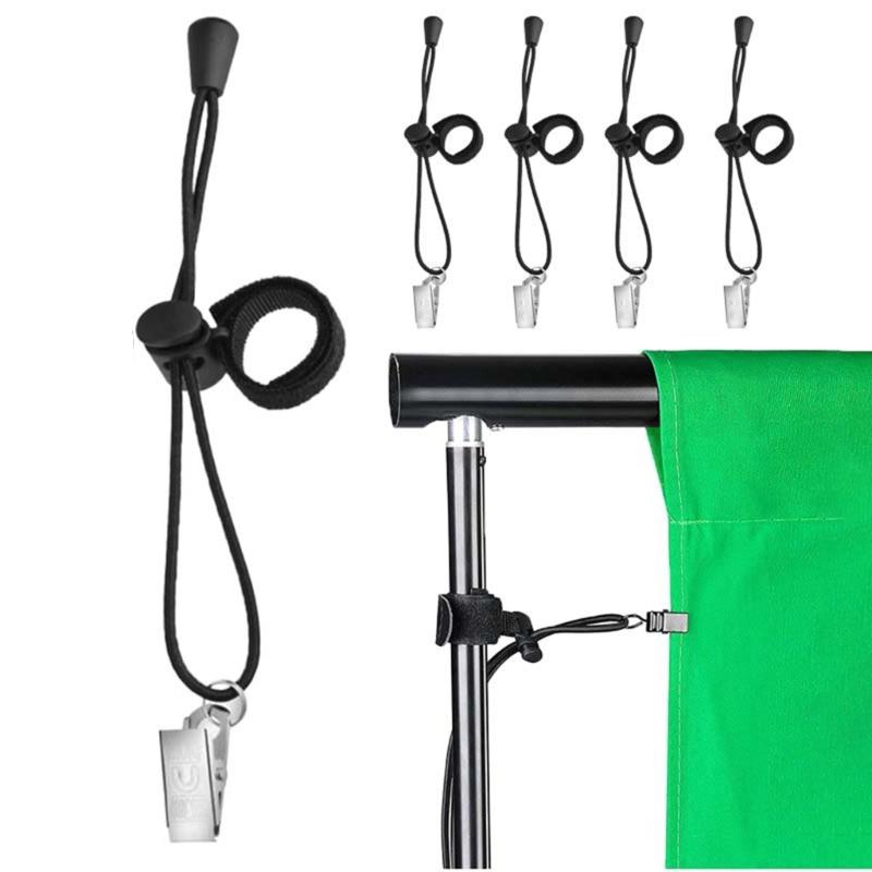 5Pcs Backdrop Clips Clamps Metal Heavy Duty Spring Clamps Adjustable Elastic Clamps Holders for Video Studio Background
