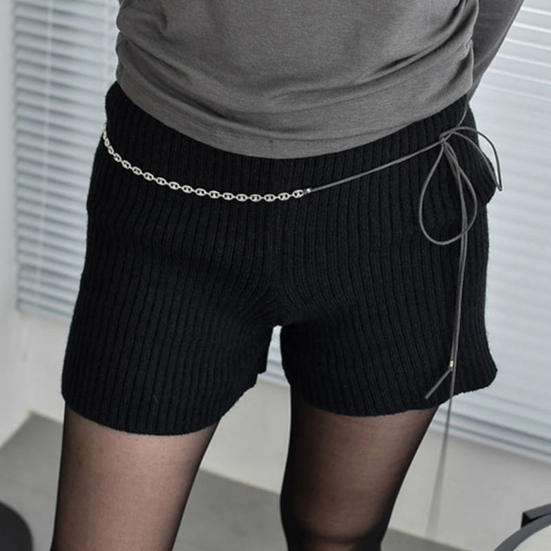 

остатки замшевый ленточный пояс-цепочка (угольный, темно-коричневый) Deep brown