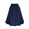 Summer Buttons Loose Elastic Denim Women Skirt Fashion Elegant Solid Color Casual Simple A-line Skirts Female Streetwear Loose Women's Clothing