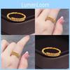 Vietnamese Elegant 2023 Sand Gold Memory Ring For Women With Stunning Sparkling Beads
