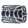 Universal Motorcycle Gas Fuel Oil Tank Pad Stickers Protector Tank Traction Pad(blue Edge)