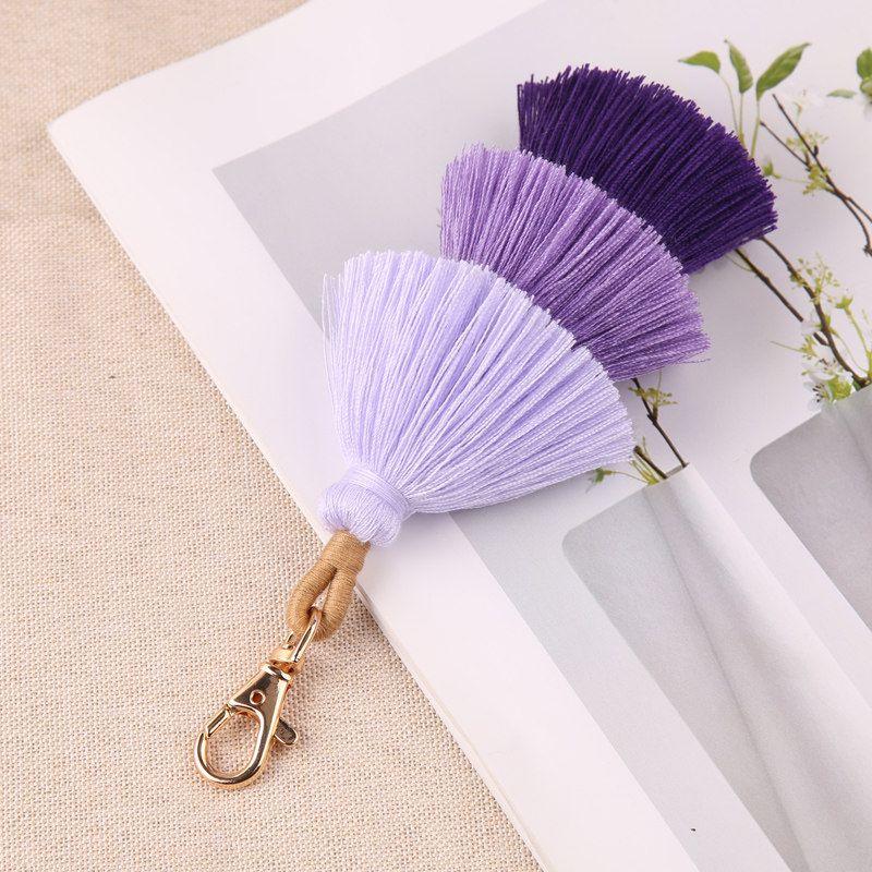 Three-Layer Cotton Tassel Pendant Bag Ornaments Ethnic Style Fashion Keychain Bohemia 3-Layer Tassel Pendant
