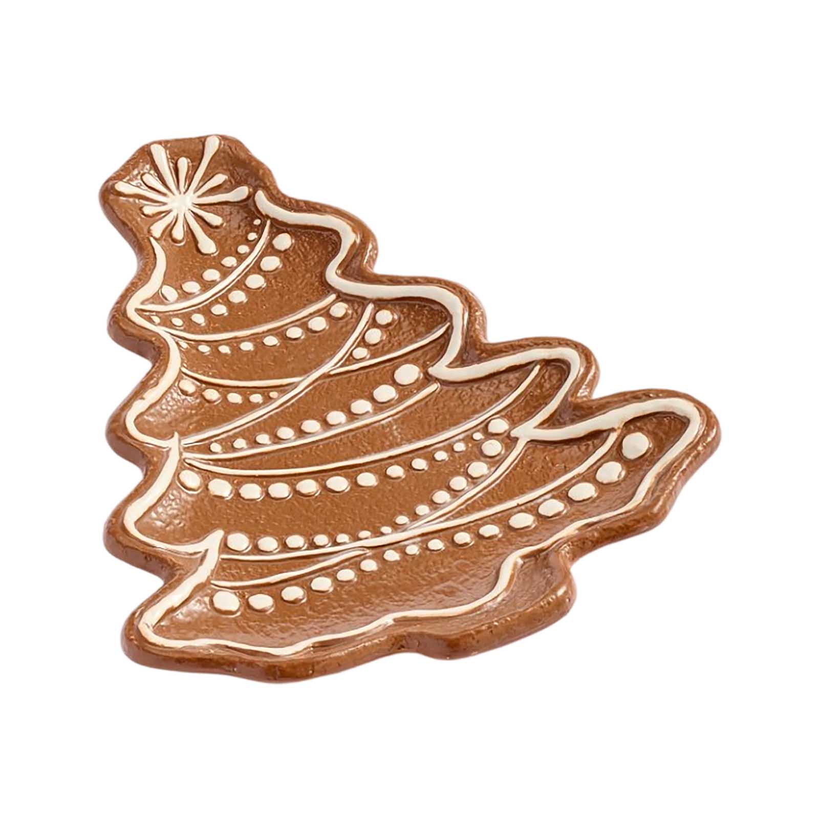 

Gingerbread Snowflake Pottery Serving Plate One Size