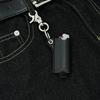 Simple Leather Case Protective Cover for Lighter Keychain Accessory Unisex Metal Lighter with Keychain Simple Design
