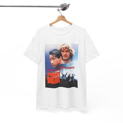 Point Break tričko Vintage filmový plakát Retro Keanu Unisex T-shirt z těžké bavlny Unisex tričko