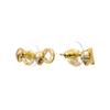 CHANEL coco pink crystal asymmetrical rhinestone metal earrings for women
