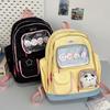 New Transparent Pain Bag Simple Middle School Students Backpack Korean Version Casual Large Capacity Japanese Ins Small Fresh Backpack