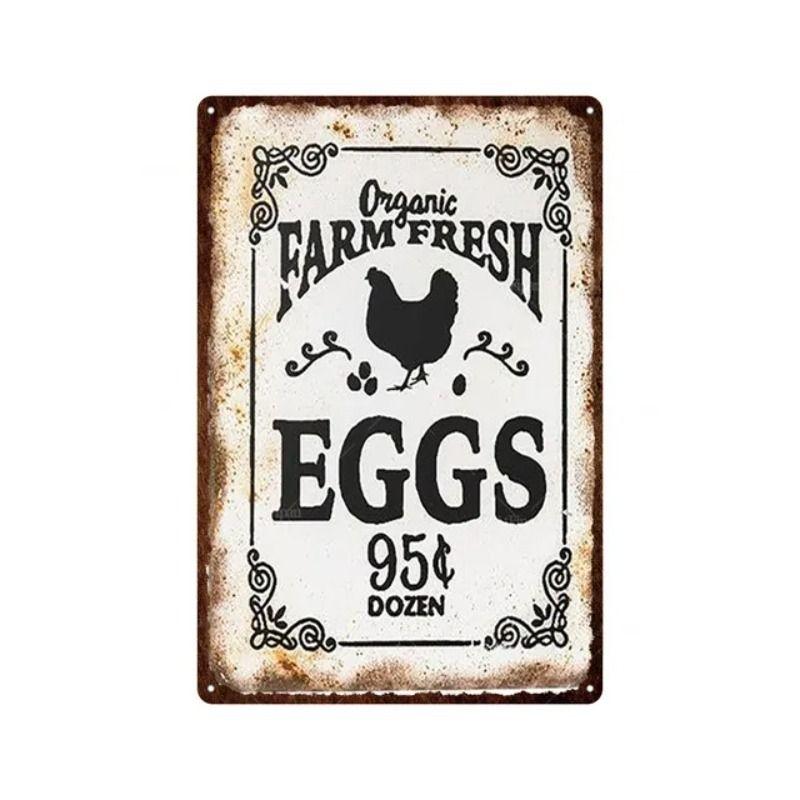 Retro metallmålningar, möbler, vardagsrumsdekoration 20x30cm