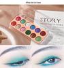 12-Color Glitter & Pearlescent Eyeshadow Palette for Students and Stage Makeup