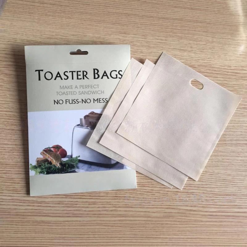 2Pcs Reusable Non-Stick Baked Toast Bread Oven Bags Tools Toaster Bags For Grilled Cheese Sandwiches