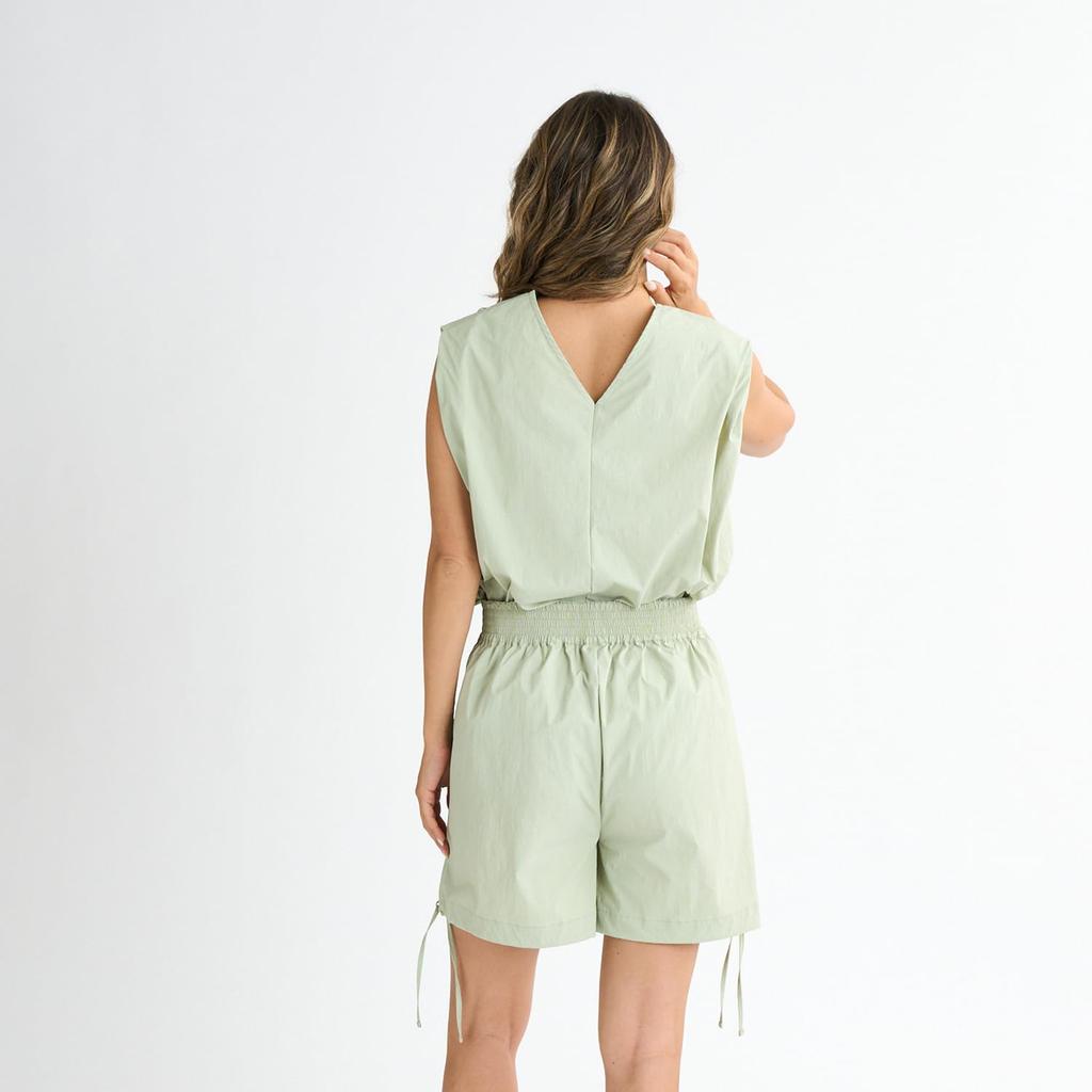 Amphibious Sleeveless Top and Culottes Set High-waisted Cover-up