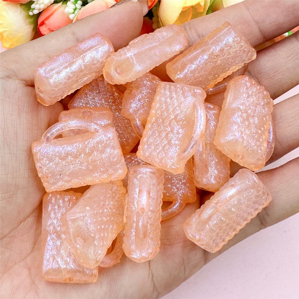 Creative For Bracelet Making 20.6*24.8mm Handmade Material Loose Beads Handbag Acrylic Fashion 20pcs DIY Jewelry Accessories