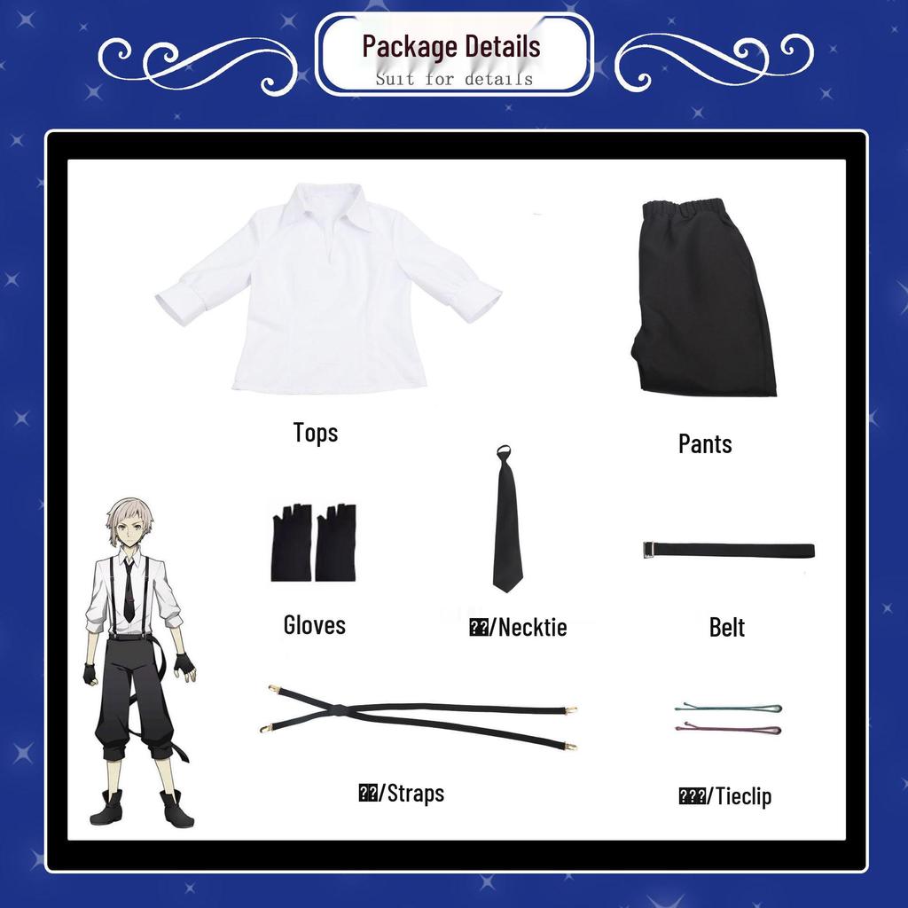 Bungo Stray Dogs Yosano Akiko, Dazai Osamu, and Nakahara Chuuya Cosplay Costume Set