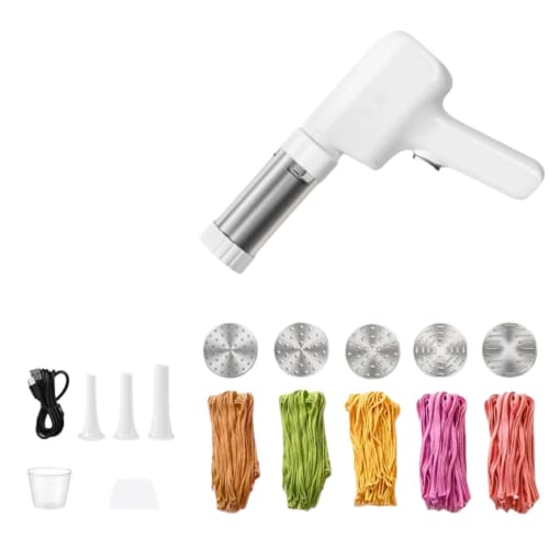 

Amecke Noodle Maker, Fully Automatic Handheld Noodle Maker for Home Use, Wireless, Portable, Small Electric Multifunctional Handheld Noodle Maker for