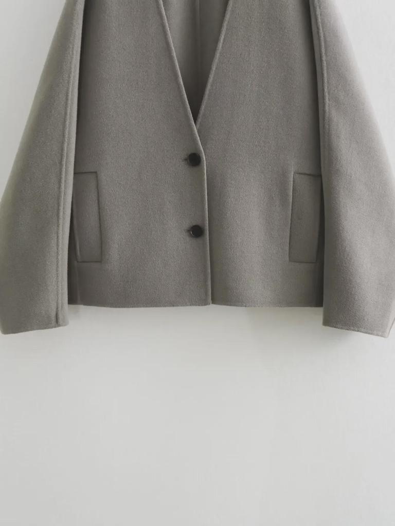 2024 Women's Woolen Kimono-Style Spring Coat