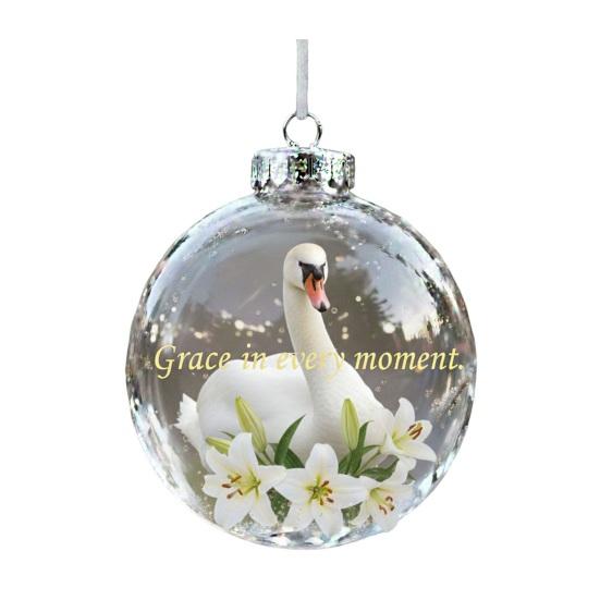 Christmas Ornament Christmas Tree Bird Spherical Decorative Pendant Snowflake Ornament Holiday Tree Decoration
