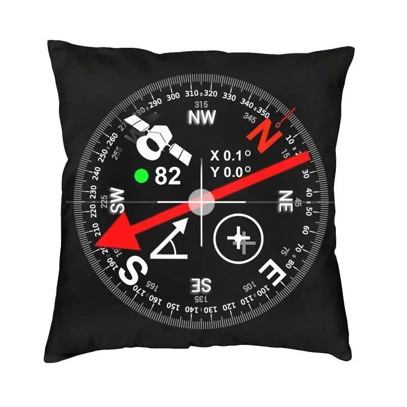 Bedroom Living Room Car Pillowcase Home Decor Digital Compass Cushion Cover Floor