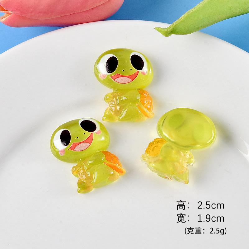 10Pcs New Cute Resin Cartoon Colorful Starfish, Dolphins, Sharks, Turtles Series Flat Back Parts Embellishments For Hair Bows