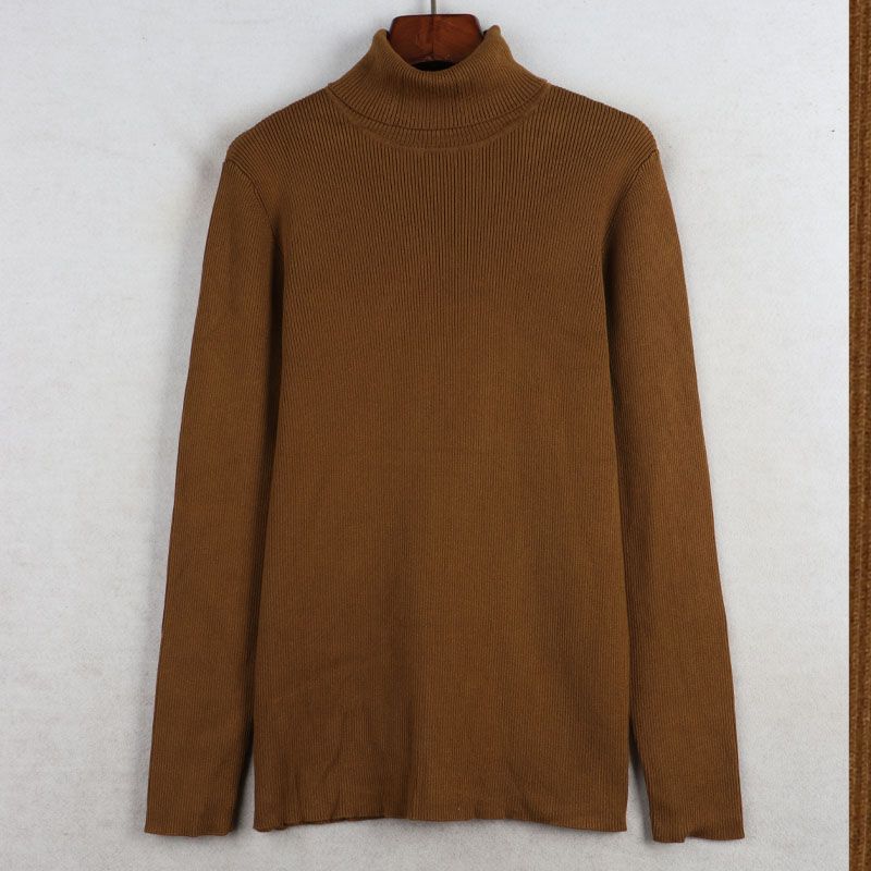 Autumn and Winter New Arrival Export European and American plus Size Women's Clothes Turtleneck Long Sleeves Knitwear Bottoming Sweater Inner Wear