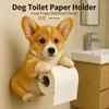 Cute Dog Resin Toilet Paper Holder, Decorative Tissue Rack For Home Bathroom Ornament