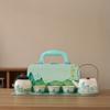 Company annual meeting gifts thousands of miles of Jiangshan Ru kiln travel tea set teapot souvenir portable Kung Fu Kuaike cup