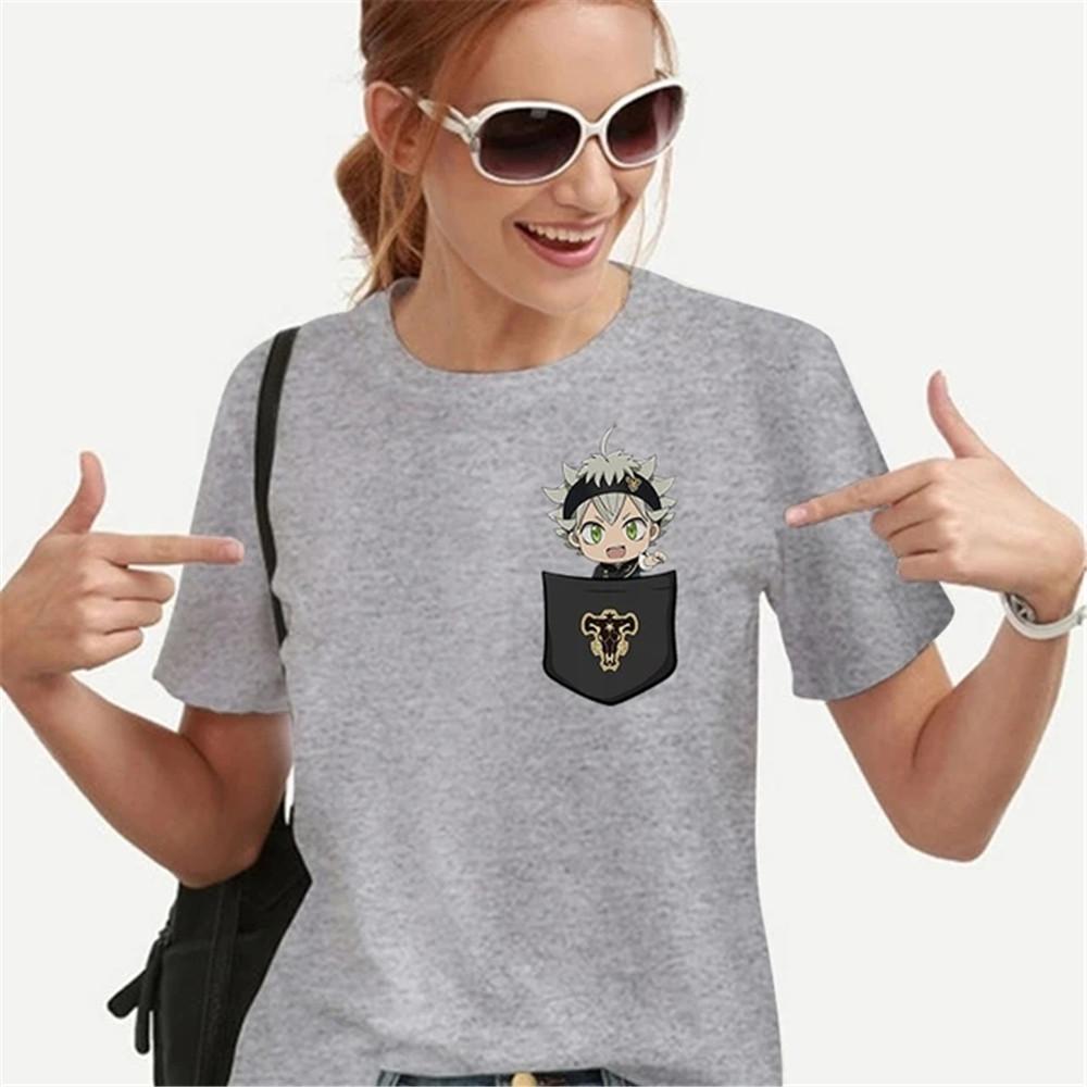 Maglietta Divertente per Donne Adolescenti T-shirt Abbigliamento Vintage Streetwear Uomo Tasca Intelligenza Fumetto Quotidiano Stile Harajuku Moda