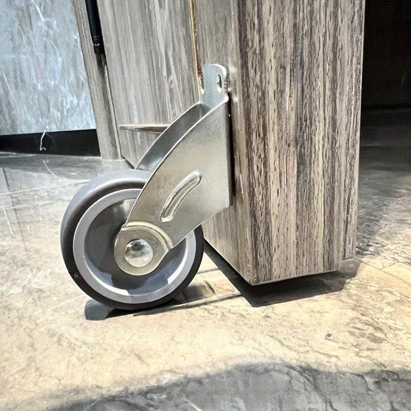 2pcs Door Support Wheel - Durable Aluminum Alloy, Anti-Falling & Wear-Resistant, Vertical Hinged Base for Smooth Sliding On Wooden & Steel Doors
