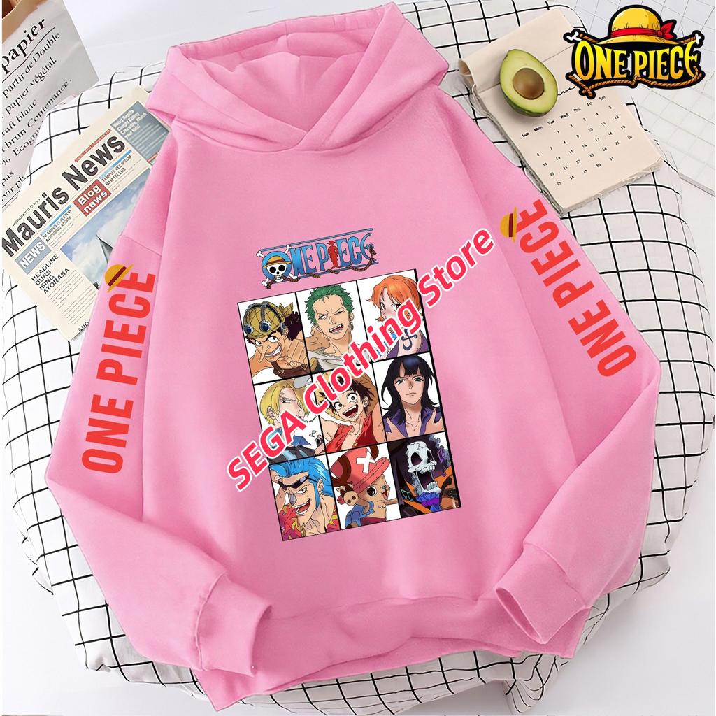 Spring Autumn Luffy Zoro Boys Girls Sweatshirt Hooded Pullover Anime One Piece Hoodies Casual Streetwear Costume Fashion Tops