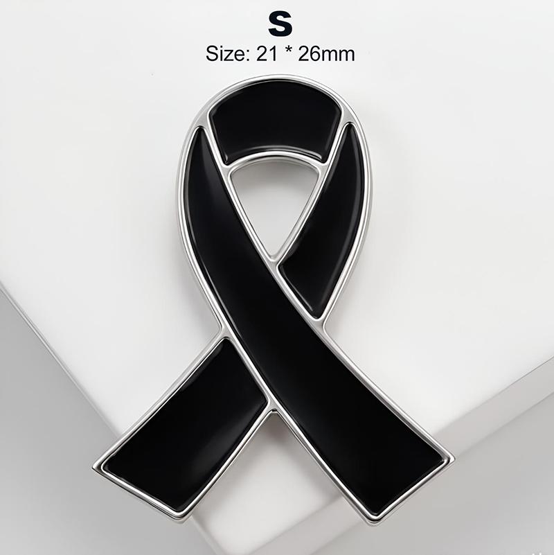 

Black Ribbon Alloy Oil Dripping Brooches For Women Lapel Pin Fashion Jewelry Suit Clothing Accessories Gift S