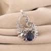 London Blue Topaz Gemstone Silver Pendant 1.8" , 925 Sterling Silver Women Wedding Jewelry , Topaz Pendant For Her CP-42-9