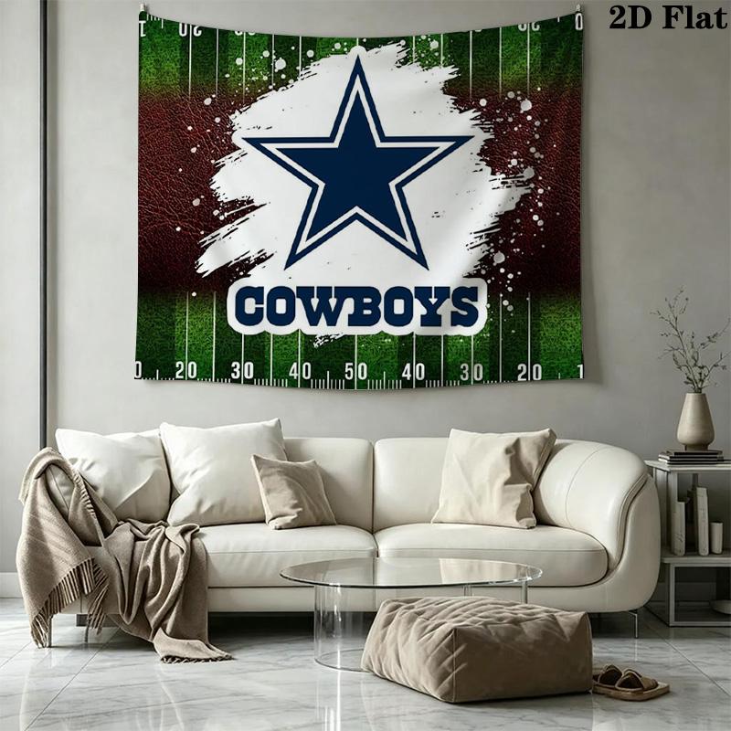 Dallas Cowboys Logo Wall Tapestry Aesthetic Wall Hanging Printed Fabric Blanket Decorative Tapestries for Bedroom Living Room Home Decor