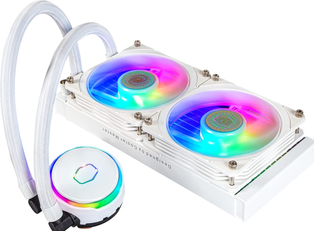 

Cooler Master MasterLiquid PL240 Flux White Edition Liquid CPU Cooler Model FN1887 All-in-One High-End MLY-D24M-A23PZ-RW білий