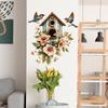 Painted Flowers Bird Birdcage Bedroom Living Room Entrance Home Beautification Decoration Wall Stickers