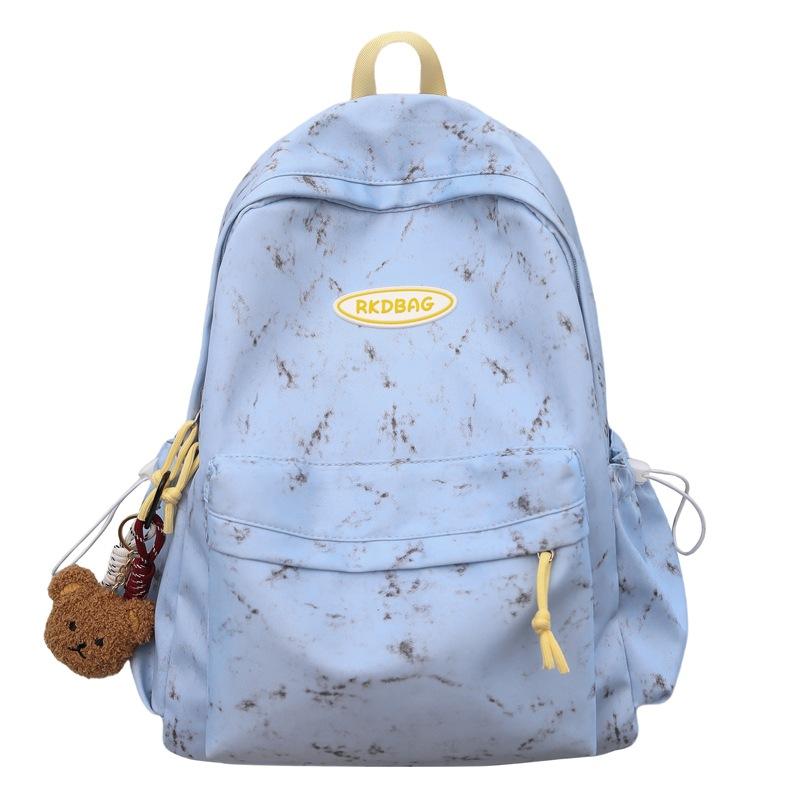 

Tie-dyed Schoolbag Female Backpack Student Travel Backpack жовтий