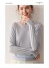 Women's Pure Wool Round Neck Knit Sweater - Autumn/Winter Base Layer