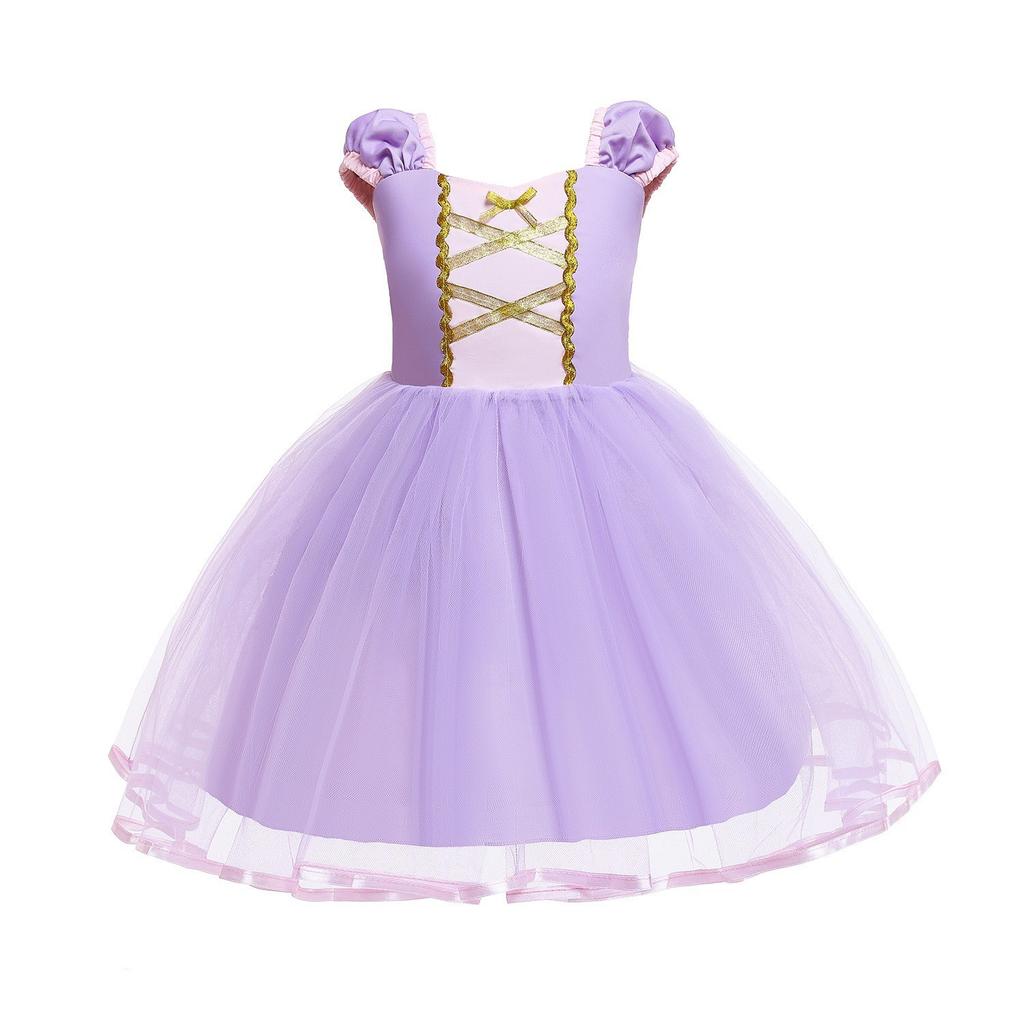 Cross-border Foreign Trade Children's Rapunzel Dress Dress Girl Dress Rapunzel Girl Dress