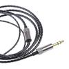 3.5mm Replacement Repair DIY Cable Wire In-Ear Headphones Earphones Black and Gray