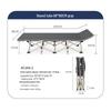 Compact Foldable Bed for Office, Camping, Outdoors - Stainless Steel, Portable, Free Shipping