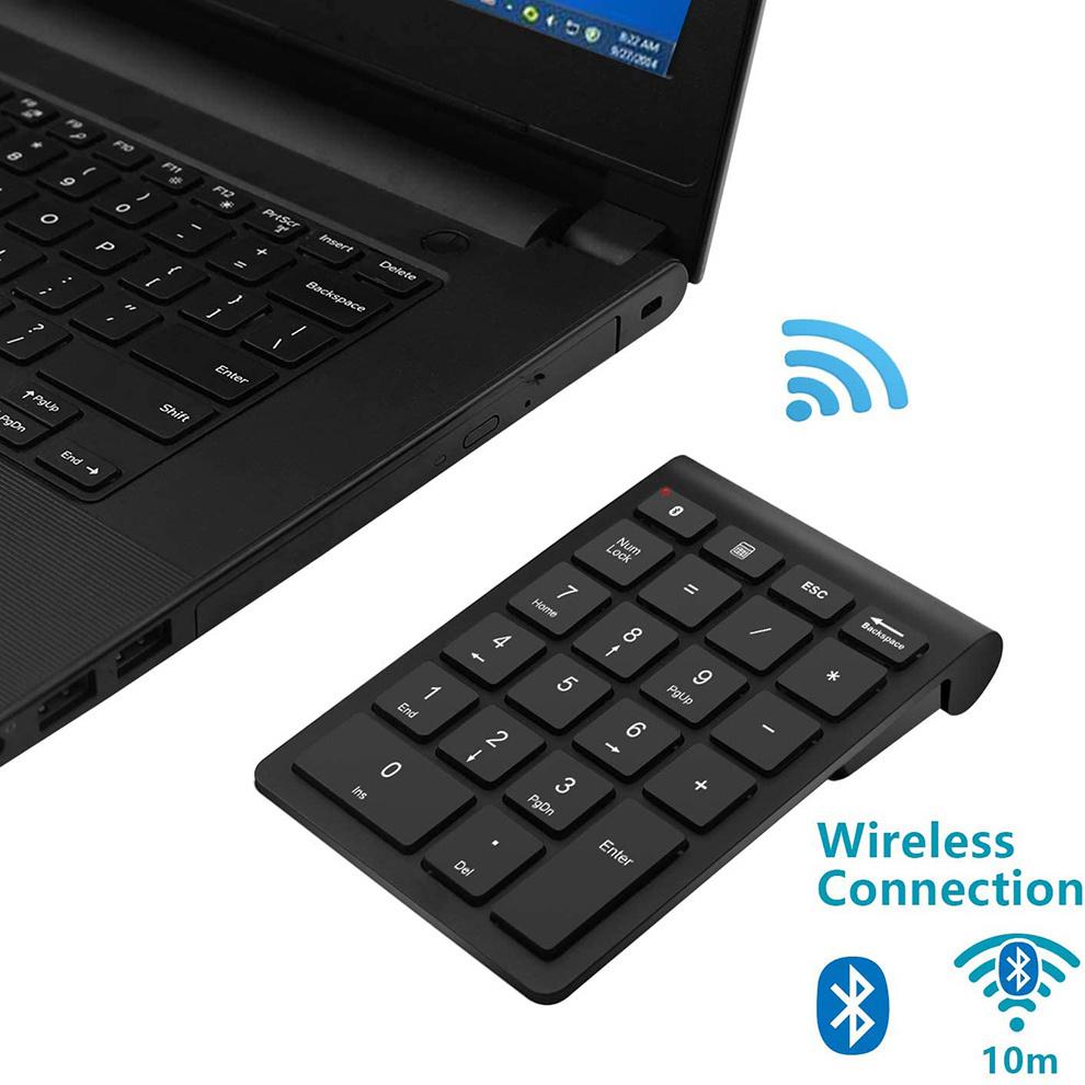 Vogek 22 Keys Bluetooth Numeric Keyboard Wireless Number Keypad Portable Plug And Play Digital Number Pad For Laptop IPad