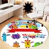 Numberblocks Printed Round Rug Carpet Chair Rug Area Rug Entryway Doormats,for Office Chair Living Room Bedroom Kitchen Room.