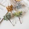 Gold Artificial Eucalyptus Leaves Plastic Flowers Plants Festival Wreaths Decoration Home Outdoor Garden Wedding Party Diy Gifts