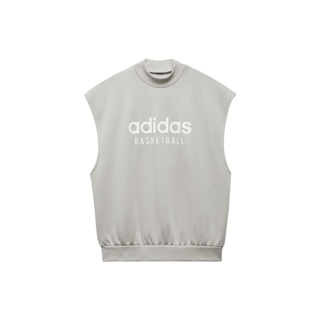 Adidas Originals Basketball Chapter 1 Sweater Vest With Embroidered Logo Unisex Tops Metal-Grey IA3416