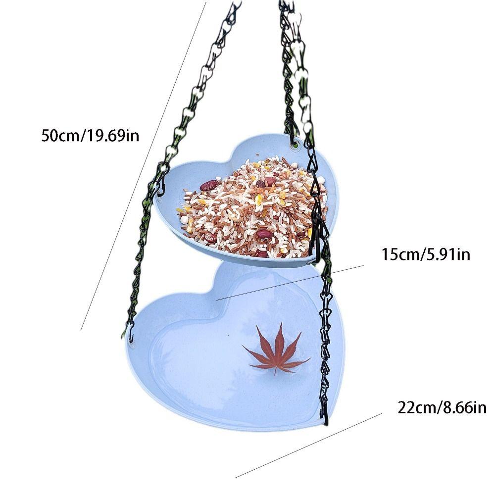 Vogelfutterteller mit großer Kapazität Hängende Vogeltränke Doppelschichtiger Futterspender Outdoor