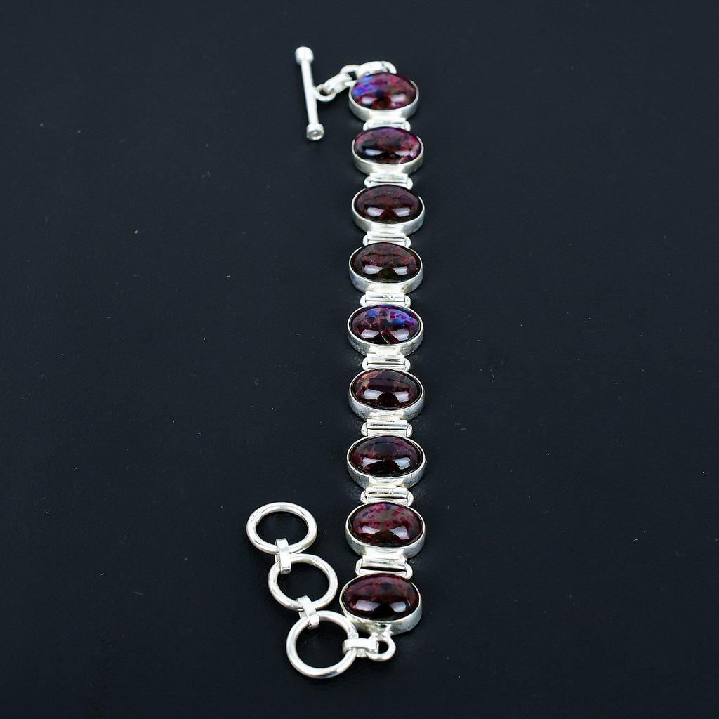 Color Full Labradorite Bracelet 925 Sterling Silver Bracelet Adjustable Chain Bracelet Handmade Boho Bracelet Gemstone Jewelry Engagement Gifts